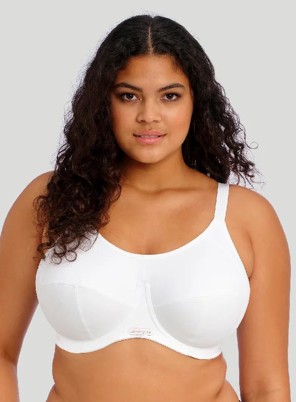 Elomi: Energise Sports Bra With J Hook White