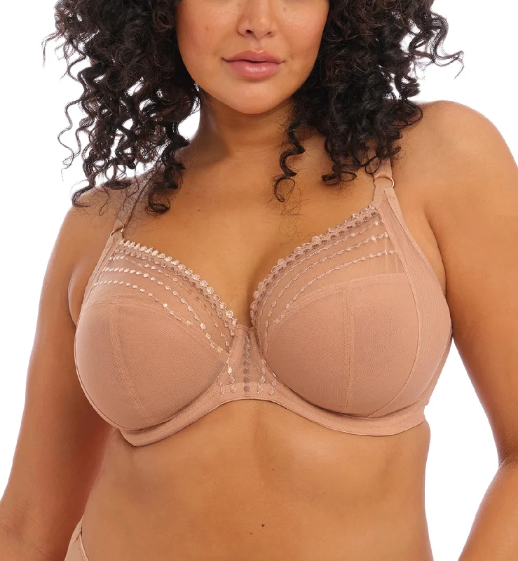 Bra with a plus - size convertible strap for versatility Elomi Matilda Banded Plunge Underwire Bra (8900) - Cafe Au Lait Bra with a plus - size convertible strap for versatility Elomi Matilda Banded Plunge Underwire Bra (8900) - Cafe Au Lait