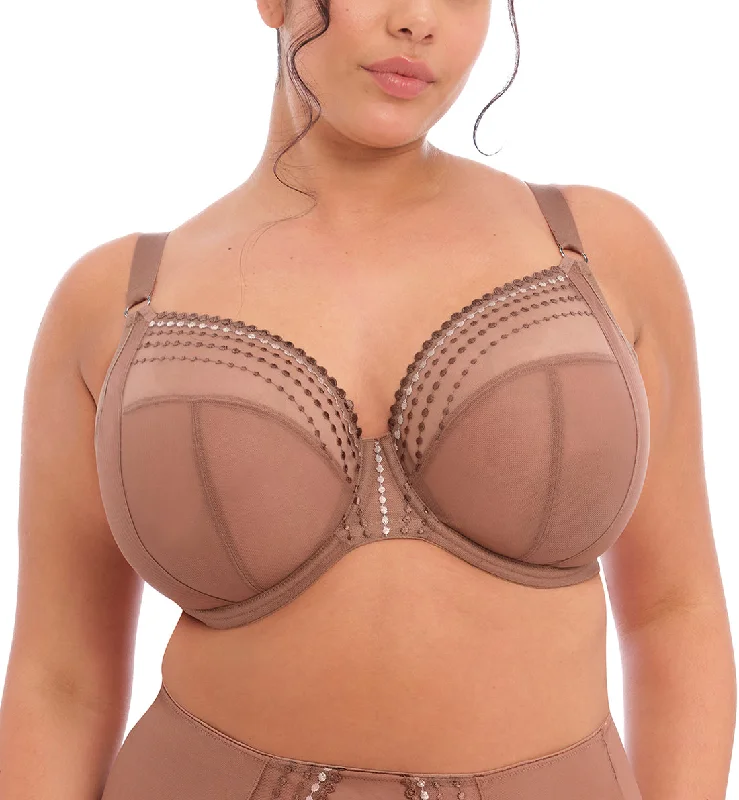 Bra with a plus - size bralette style for a trendy look Elomi Matilda Banded Plunge Underwire Bra (8900) - Clove Bra with a plus - size bralette style for a trendy look Elomi Matilda Banded Plunge Underwire Bra (8900) - Clove