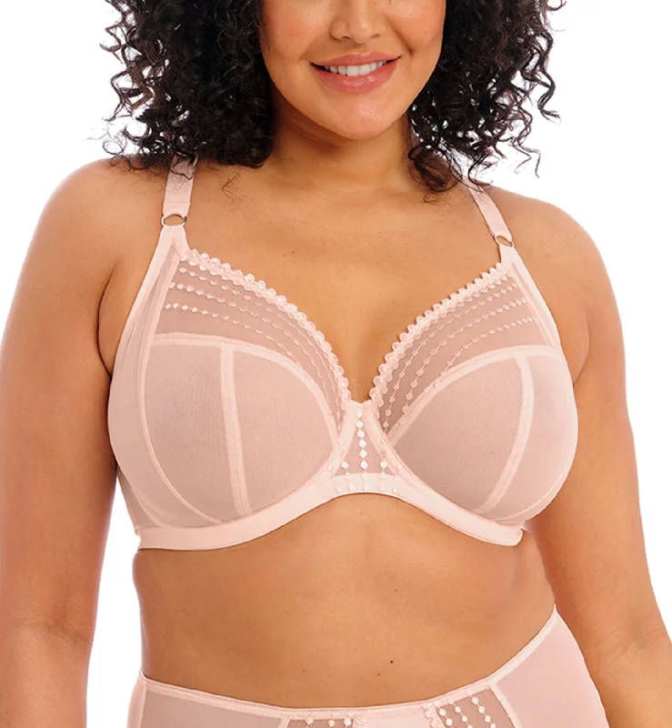 Front - closure bras for easy on and off Elomi Matilda Banded Plunge Underwire Bra (8900) - Pearl Blush Front - closure bras for easy on and off Elomi Matilda Banded Plunge Underwire Bra (8900) - Pearl Blush