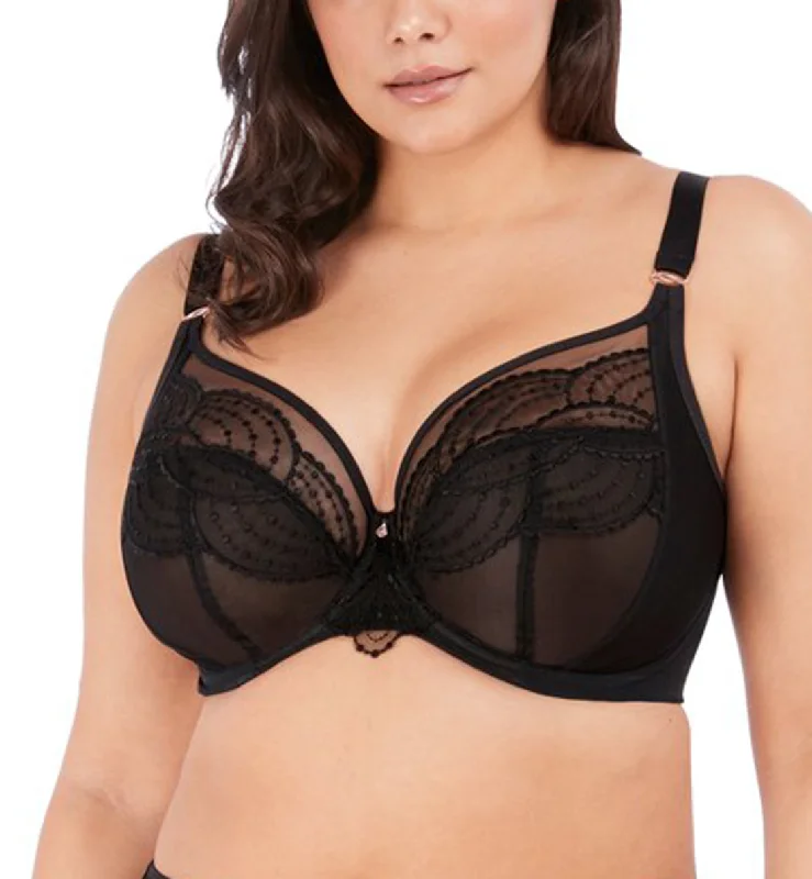 Bra with a push - up insert for extra cleavage on demand Elomi Priya Plunge Underwire Bra (4550) - Black Bra with a push - up insert for extra cleavage on demand Elomi Priya Plunge Underwire Bra (4550) - Black