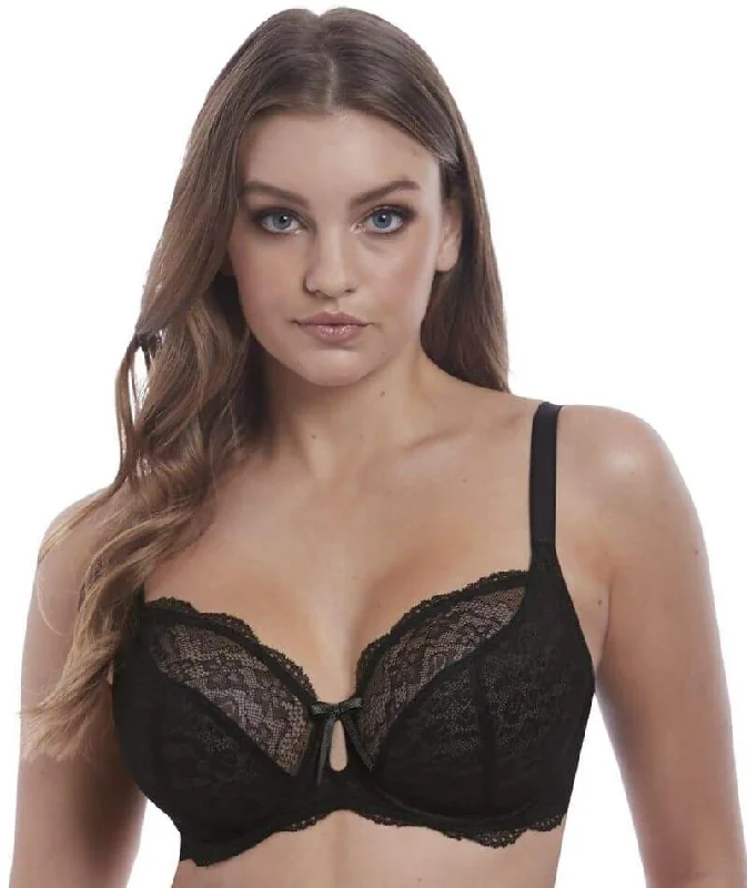 plus size nursing bras for breastfeeding momsFreya Fancies Underwire Plunge Bra - Black plus size nursing bras for breastfeeding momsFreya Fancies Underwire Plunge Bra - Black