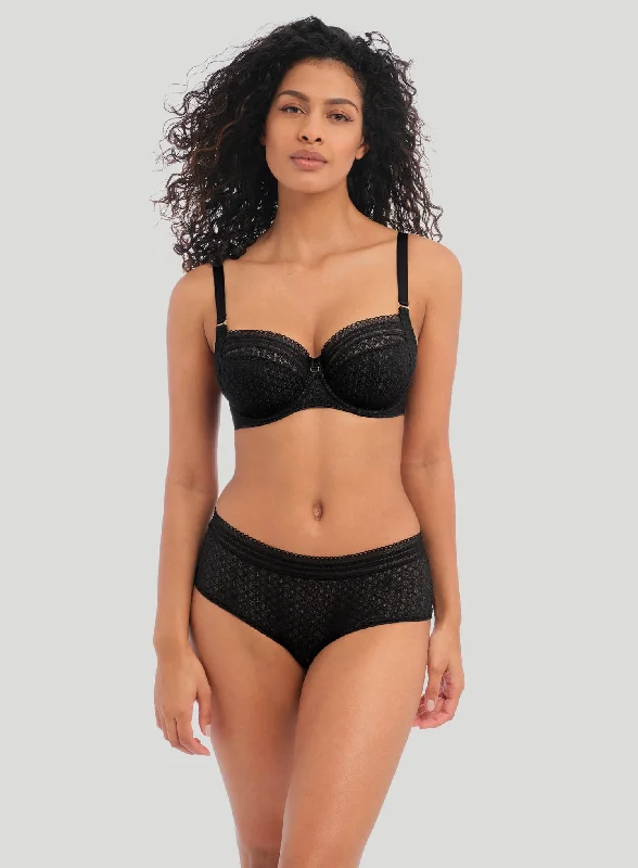 Freya: Viva Lace Underwired Side Support Bra Black