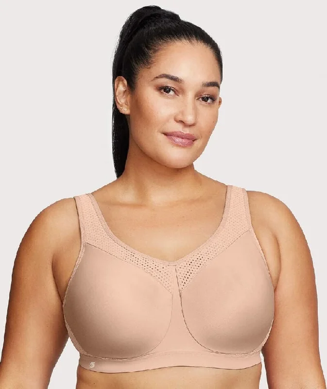 Glamorise High Impact Underwire Sports Bra - Cafe