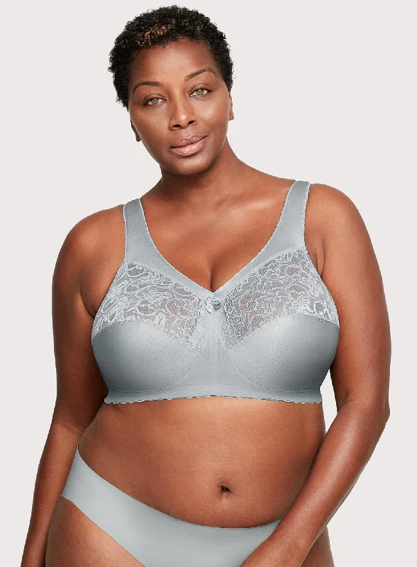 Glamorise: Magic Lift Full Figure Support Bra Soft Gray