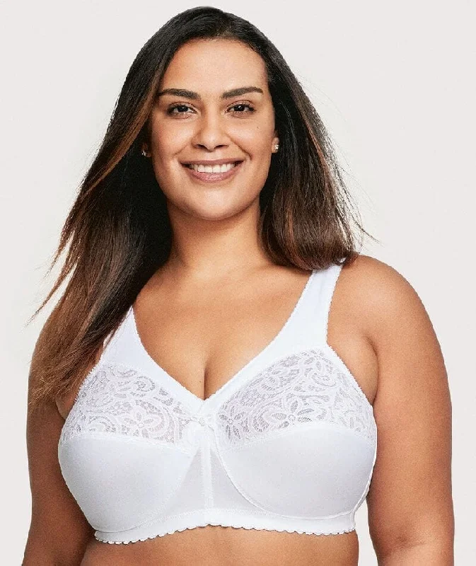 Glamorise Magiclift Cotton Support Wire-Free Bra - White