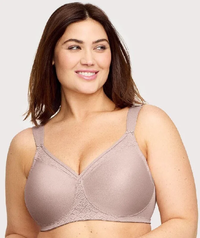 Glamorise Magiclift Seamless Support Wire-Free T-Shirt Bra - Taupe