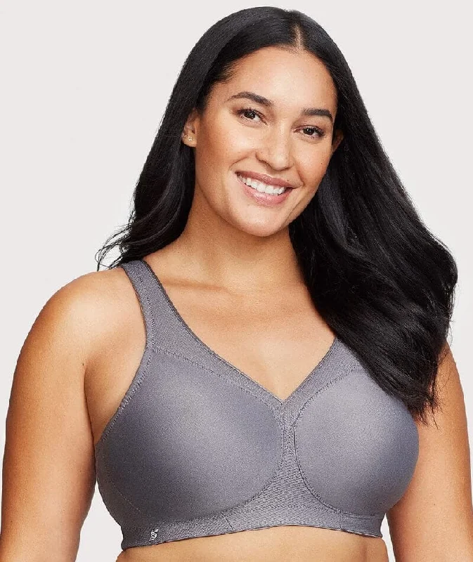 Glamorise Magiclift Seamless Wire-Free Sports Bra - Charcoal Gray