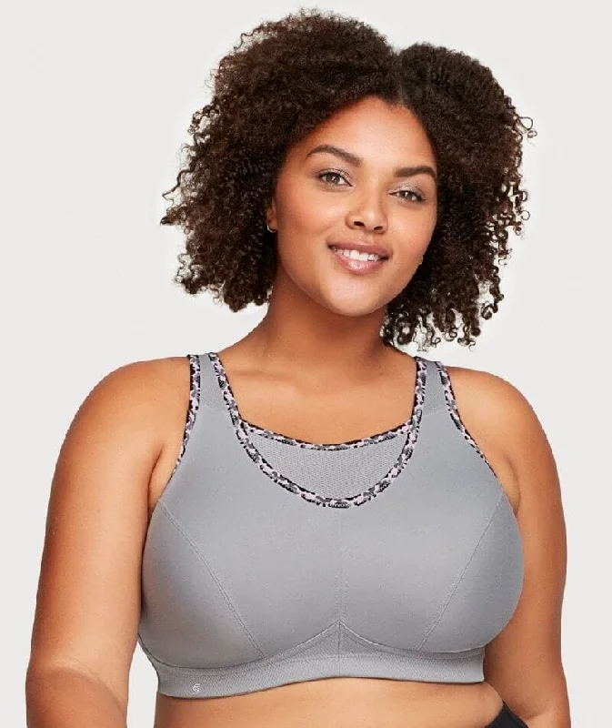 Glamorise No-Bounce Camisole Wire-Free Sports Bra - Soft Gray