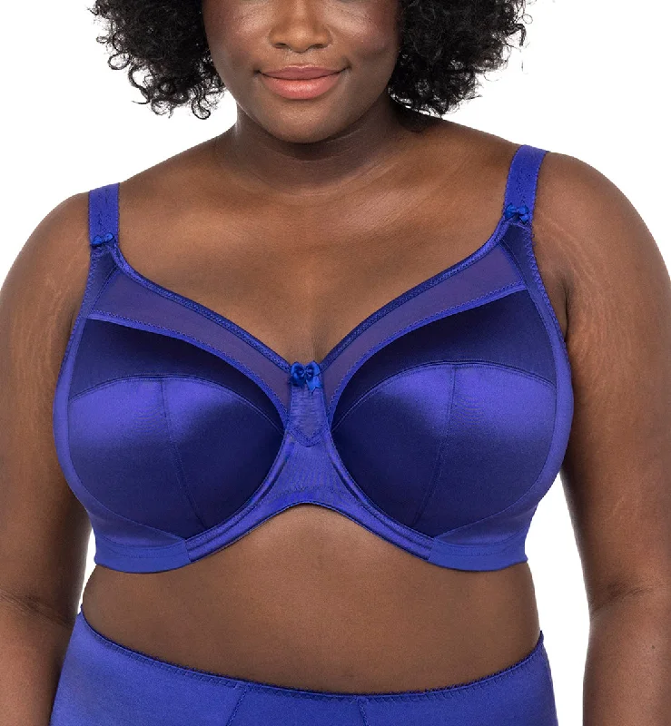 Bra with a plunge neckline for low - cut tops​ Goddess Keira Support Underwire Bra (6090) - Ultramarine