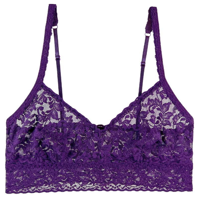 Bra with a plus - size underwire for enhanced support Hanky Panky V-Neck Retro Bralette Bra with a plus - size underwire for enhanced support Hanky Panky V-Neck Retro Bralette