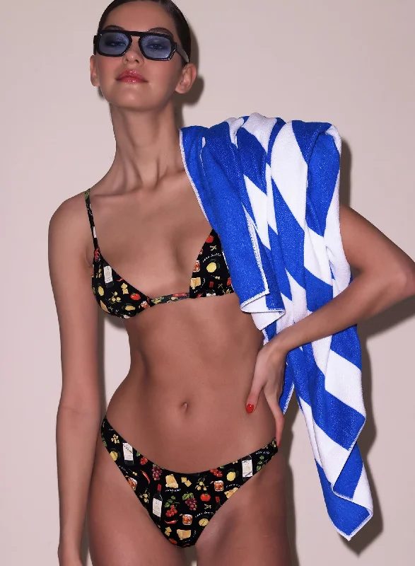 Bra with a floral - print for a feminine and stylish look​ High Leg Bikini Bottom