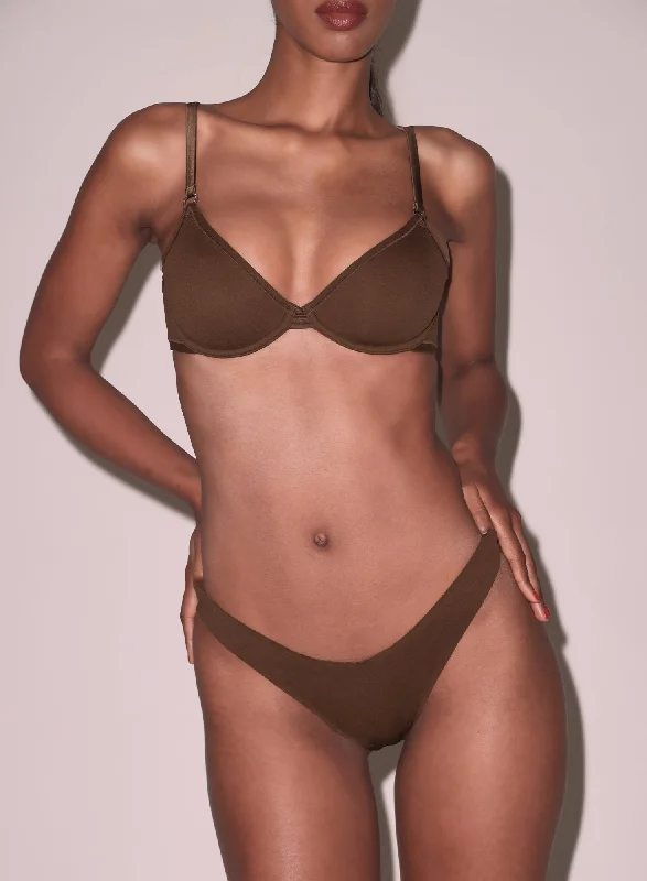 Bra with a wire - free band for a more comfortable underbust area Le Stretch Micro Thong Bra with a wire - free band for a more comfortable underbust area Le Stretch Micro Thong