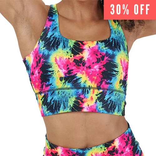 Longline Bra | Neon Tie Dye