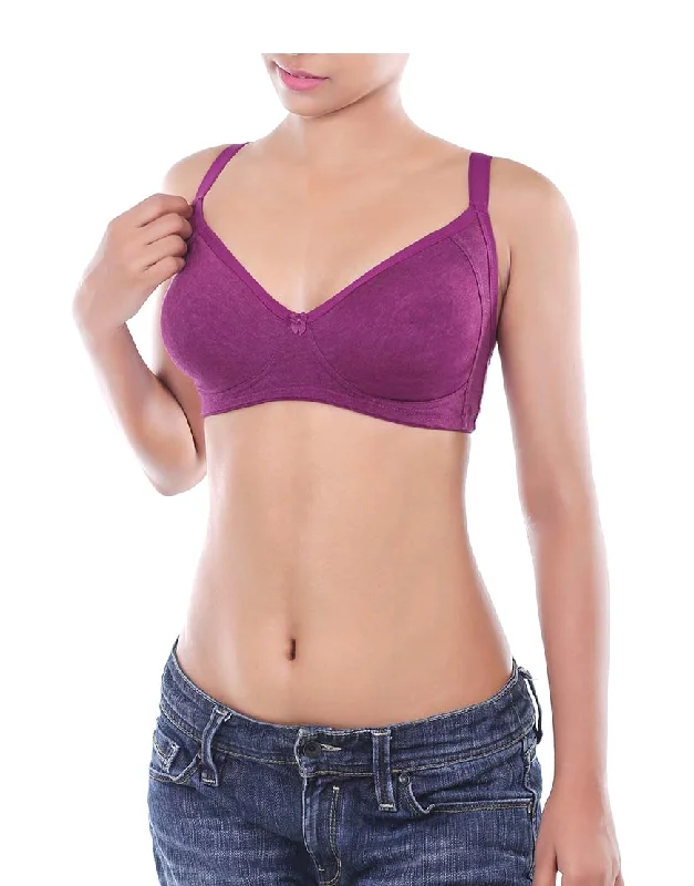 LOSHA DOUBLE LAYERED WIREFREE BRA-GRAPE