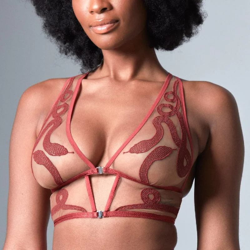 moisture wicking sleep bras for hot sleepersMedusa Bralette - Oxblood - Available in Multiple Nudes moisture wicking sleep bras for hot sleepersMedusa Bralette - Oxblood - Available in Multiple Nudes