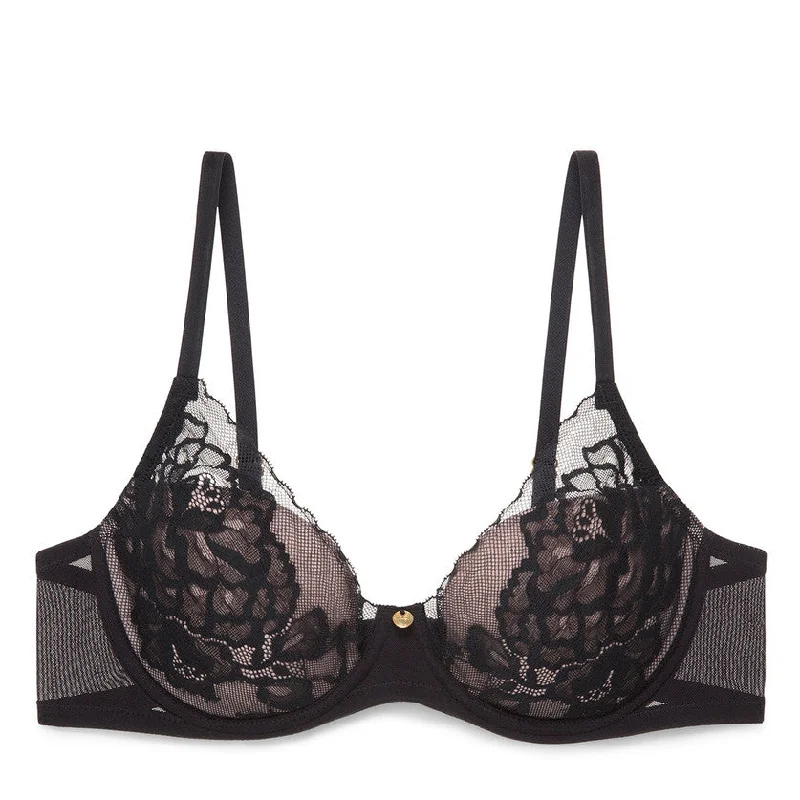 Bra with a plus - size convertible strap for versatility Natori Flora Underwire Contour Bra Bra with a plus - size convertible strap for versatility Natori Flora Underwire Contour Bra