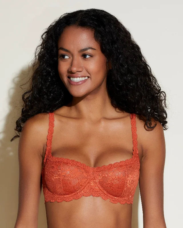Bra with a textured fabric for added visual interest​ Balconette Bra