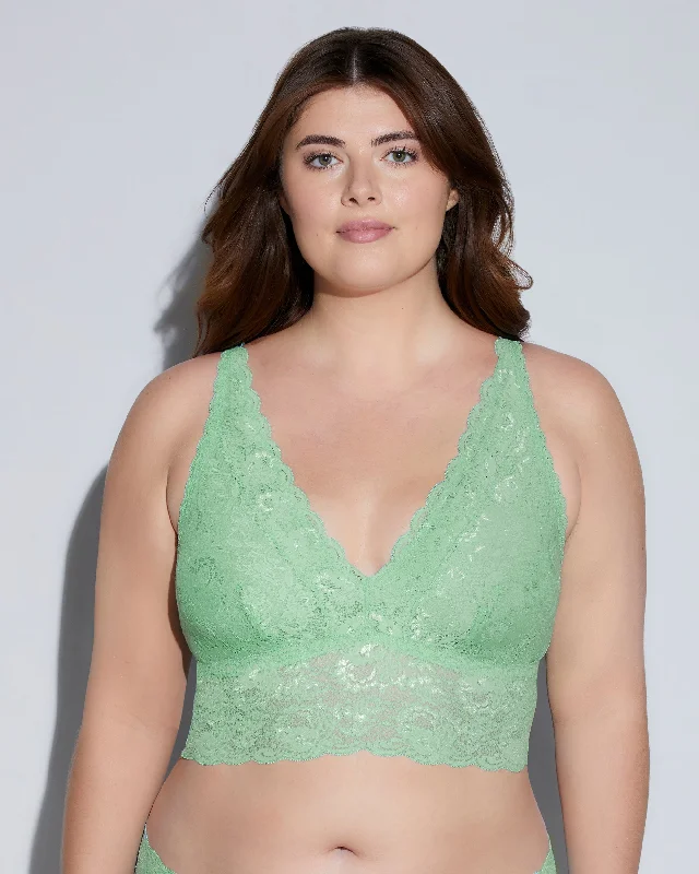 Bra with a wire - free construction for a softer feel Bralette Extended Plungie Longline Bra with a wire - free construction for a softer feel Bralette Extended Plungie Longline