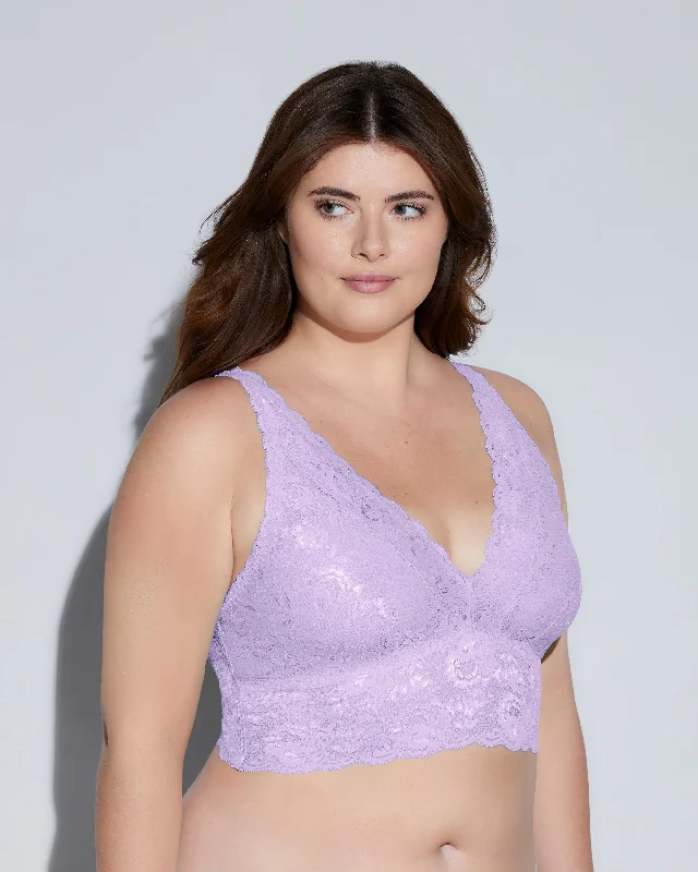 Bra with a shiny finish for a glamorous effect​ Bralette Extended Plungie Longline
