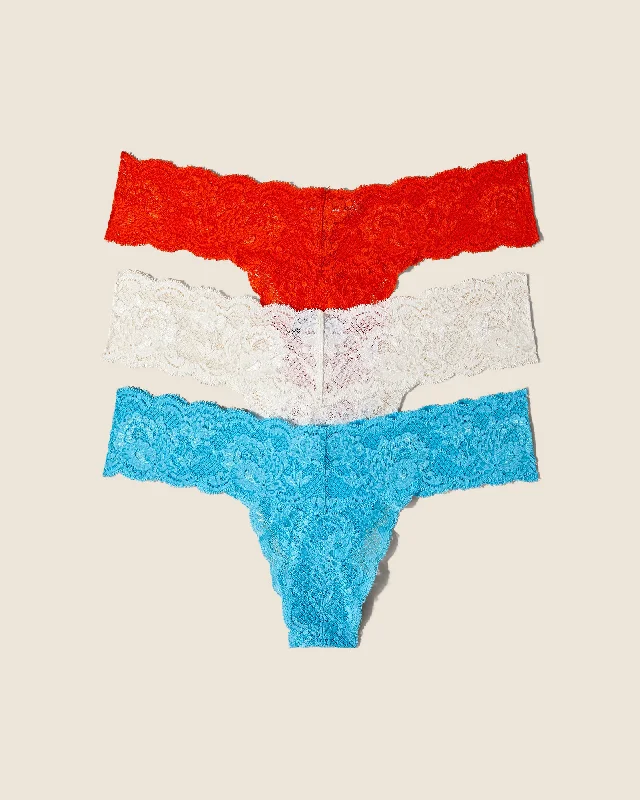 Bra with a plus - size seamless design for a smooth look​ Pack De 3 Tangas Bajos
