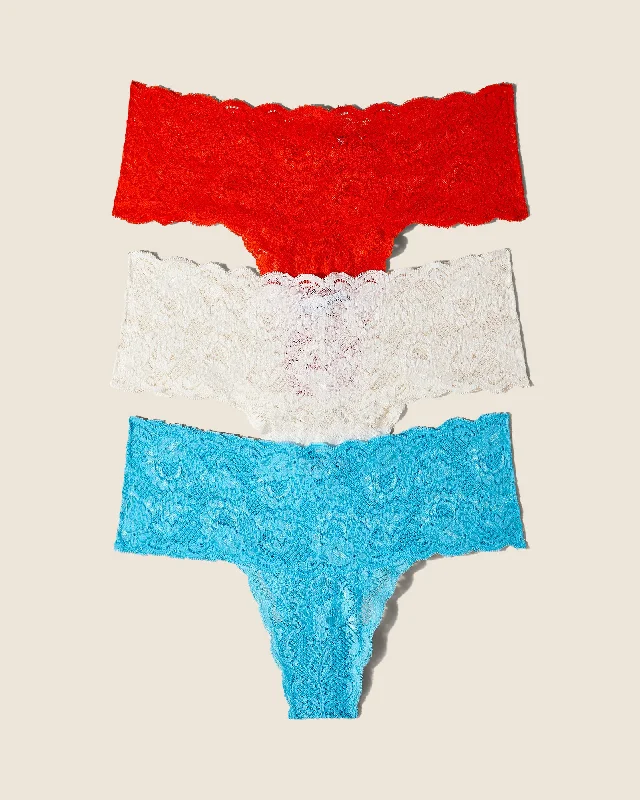 Bra with a lace - lined cup for a feminine and elegant look Pack De 3 Tangas Comfie Bra with a lace - lined cup for a feminine and elegant look Pack De 3 Tangas Comfie