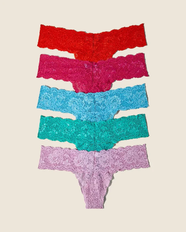 Bra with an anti - itch lining for added comfort​ Pack De 5 Tangas Cutie