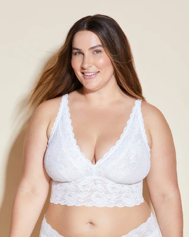 Bra with a mesh panel for added breathability Plungie Longline Bralette In Erweiterten Plus Sizes Bra with a mesh panel for added breathability Plungie Longline Bralette In Erweiterten Plus Sizes