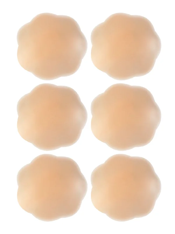 Bra with a floral - print for a feminine and stylish look​ Nipple Cover Adhesive Bra Breast Petals 5 Pairs Nude