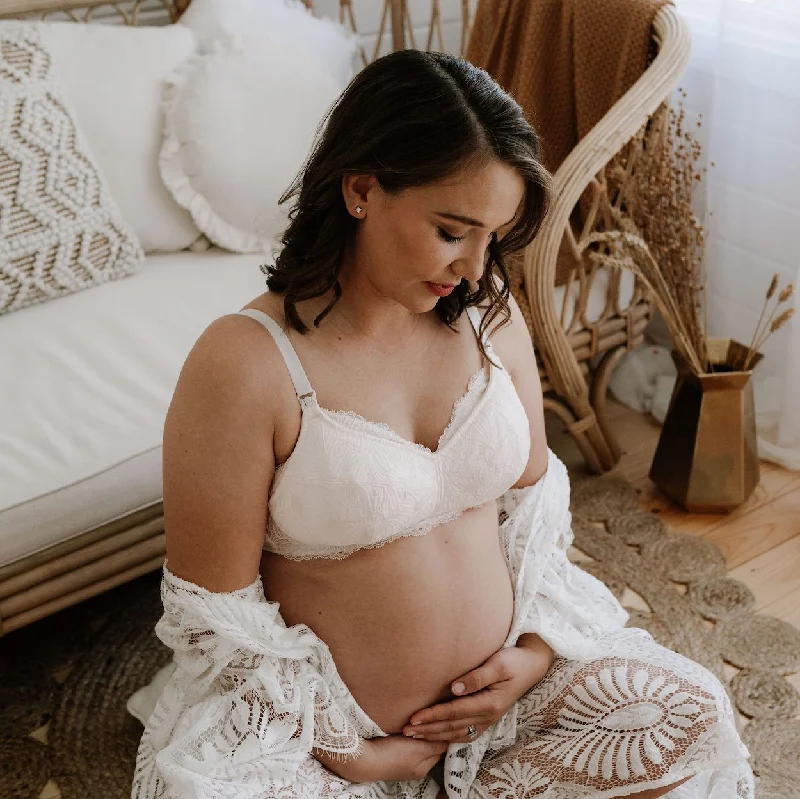 Bra with a solid color for a classic and versatile option Maternity Bra (Leakproof) - Crystal Bra with a solid color for a classic and versatile option Maternity Bra (Leakproof) - Crystal