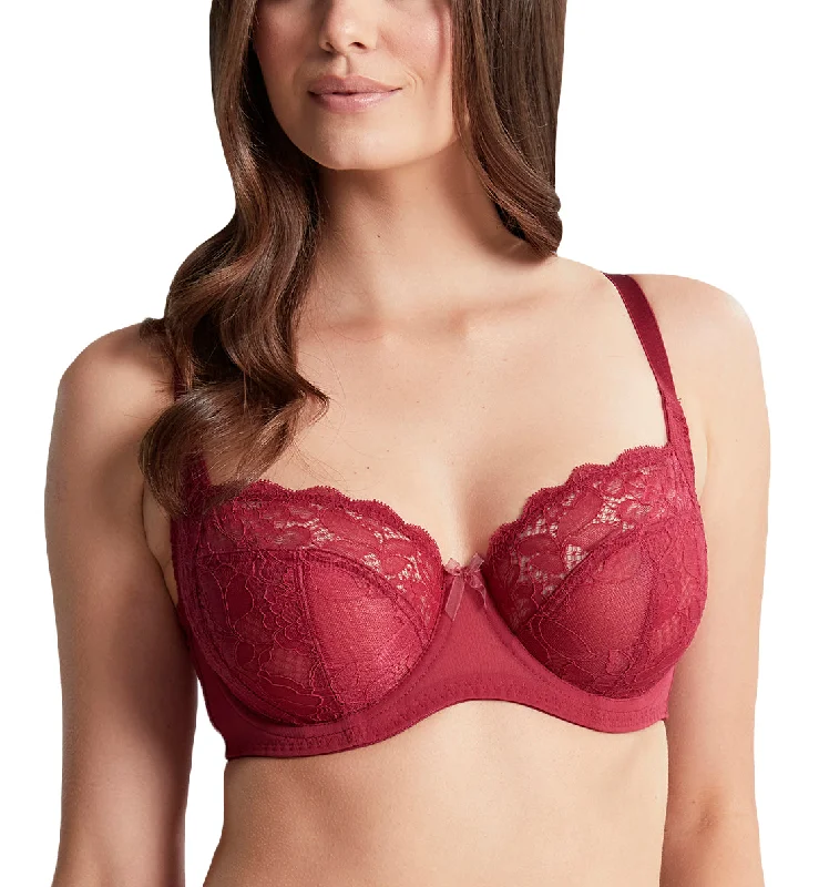 Bra with a plus - size adjustable strap for added comfort​ Panache Imogen Balconnet Underwire Bra (10161) - Electric Magenta