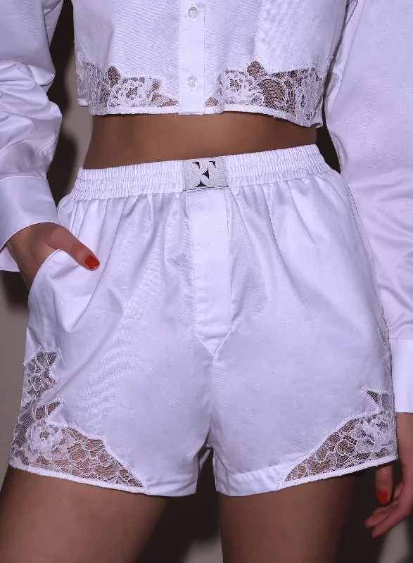 Bra with a lace - trim for an elegant and delicate touch​ Poplin Boxer Short