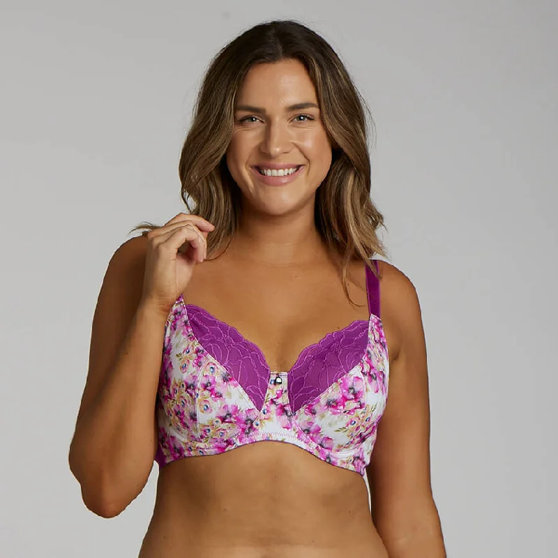 Bra with a lace - lined cup for a feminine and elegant look Print Full Cup Bra - Aster Bra with a lace - lined cup for a feminine and elegant look Print Full Cup Bra - Aster