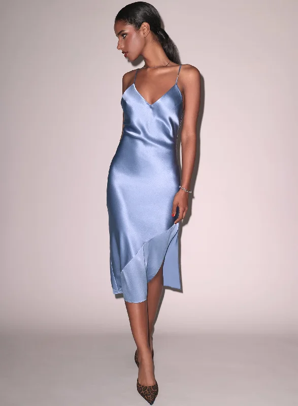Bra with an anti - itch lining for added comfort​ Silk Bias Slip Dress