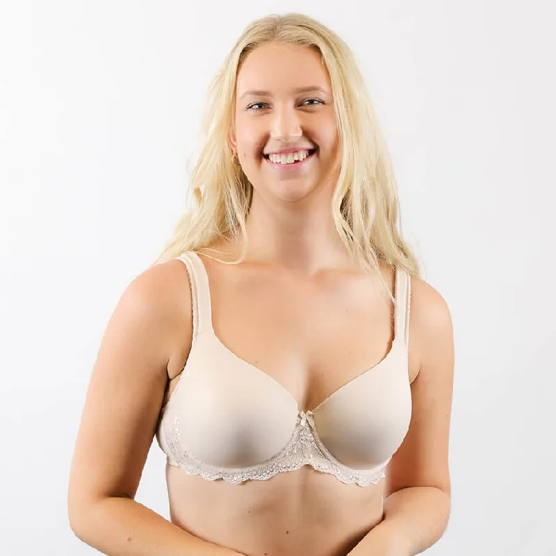 Nursing bras for easy breastfeeding access​ Smooth T Shirt Bra - Latte
