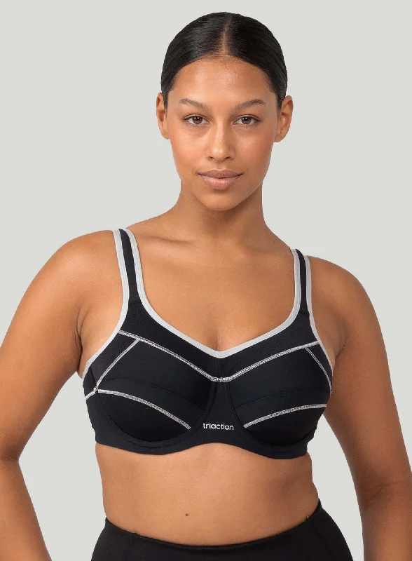 seamless t - shirt bras for everyday wearTriumph: Triaction Performance W Black Silver seamless t - shirt bras for everyday wearTriumph: Triaction Performance W Black Silver
