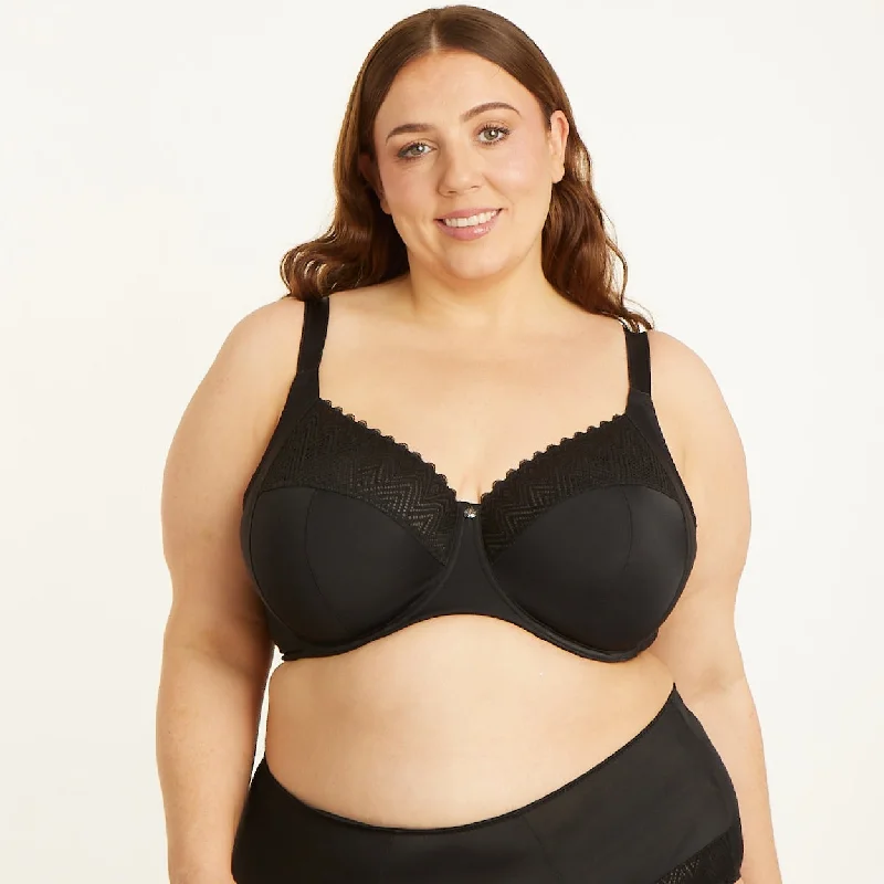 Bra with a non - padded cup for a natural feel​ Willow Lace Premium Support Bra