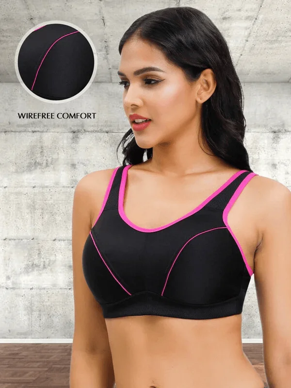 Padded bras to increase cup size and enhance shape High Support Non Padded Fashion Sports Bra Black Padded bras to increase cup size and enhance shape High Support Non Padded Fashion Sports Bra Black