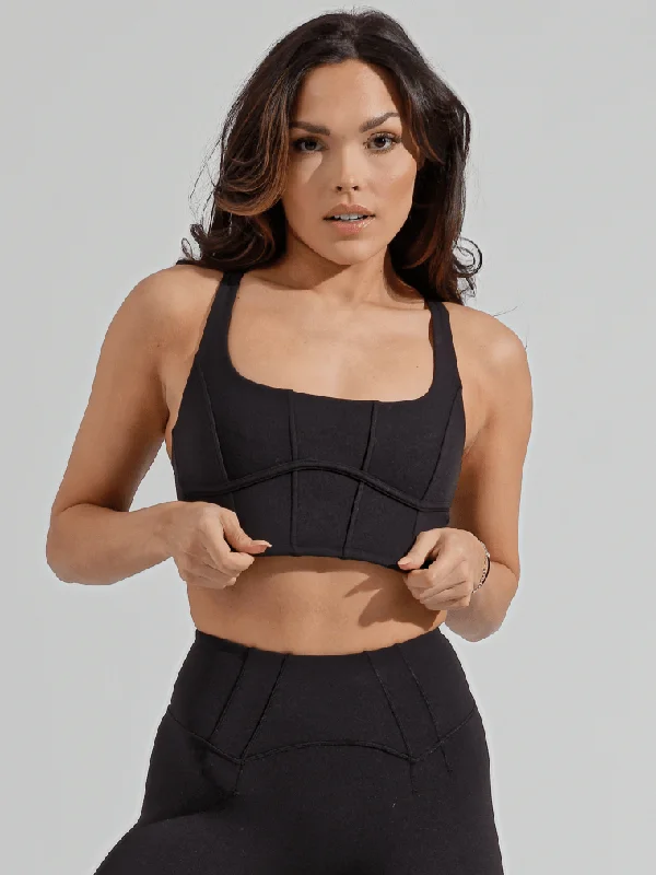 Corset Crop - Onyx Black