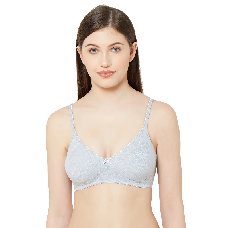 1025 - Plain Mold T-Shirt Bra Grey