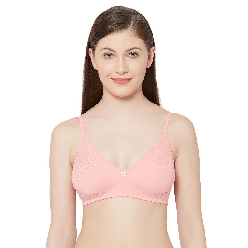 Kajal - Plain Mold T-Shirt Bra Peach