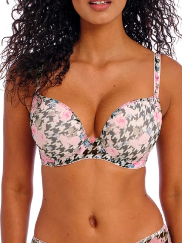 Rose Blossom Moulded Plunge T-Shirt Bra - Multi