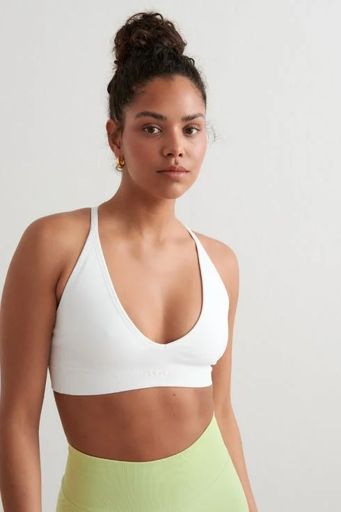 Shape Seamless Cross Back Bra | White