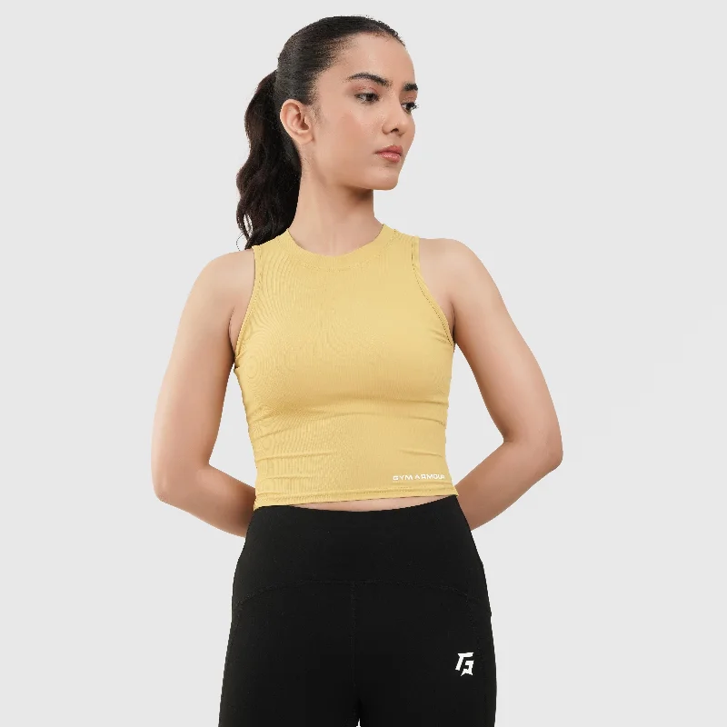 convertible women sport bra for versatilityGA Basic Tank (Yellow)